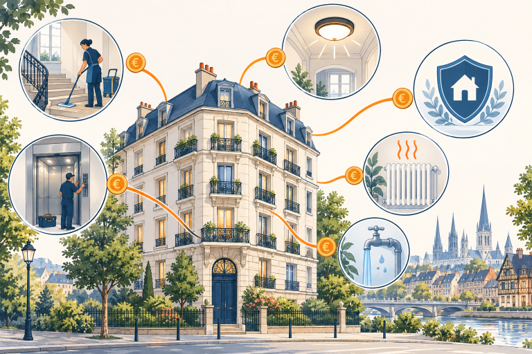Les charges financent le fonctionnement, l’entretien et la protection de l’immeuble.
